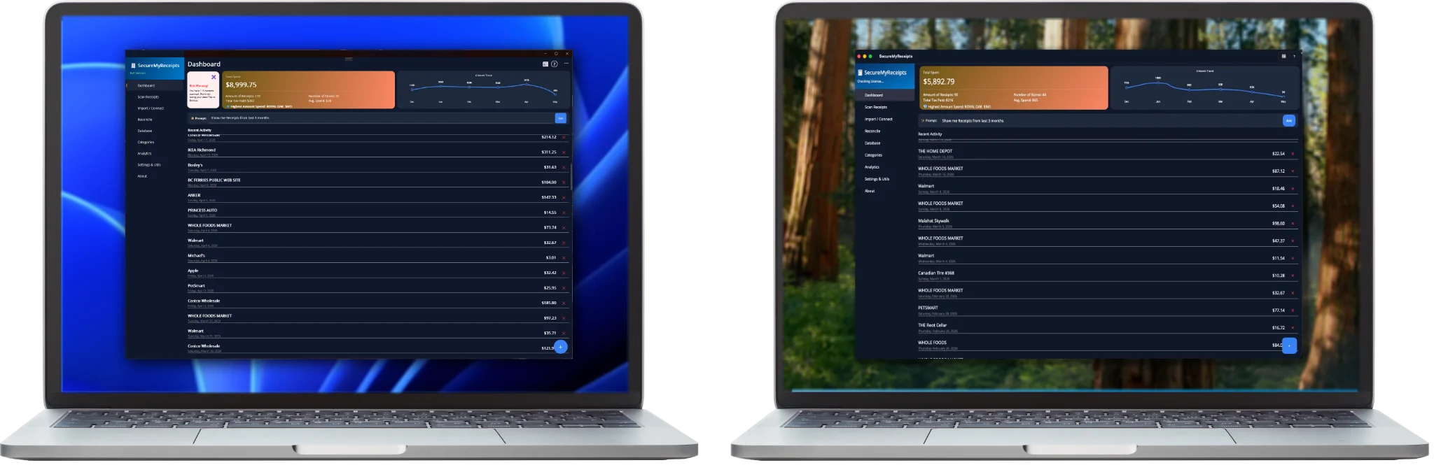 SecureMyReceipts on Mac and PC